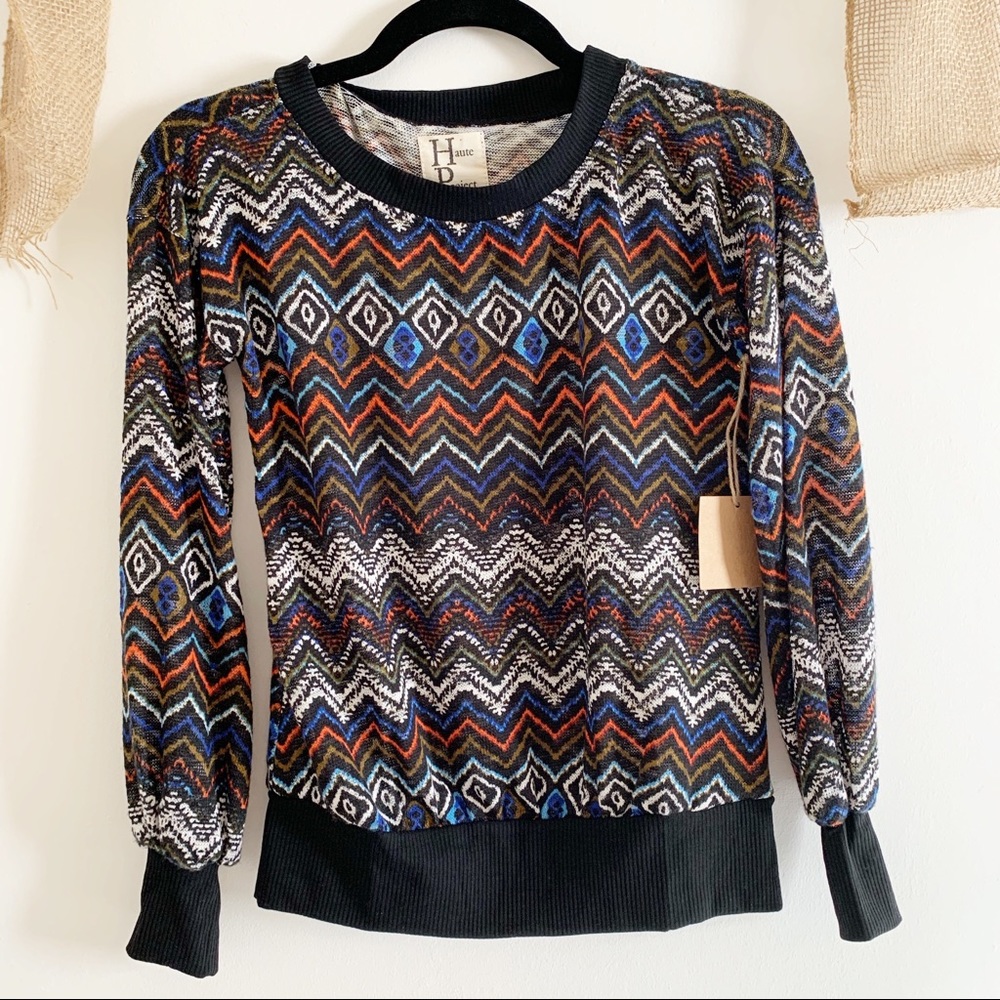 Haute Project long sleeve pullover sweater Sz Sm